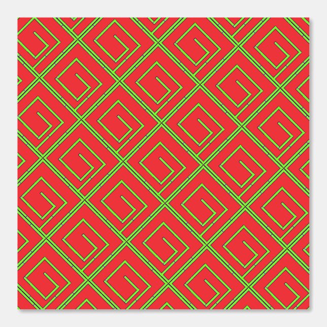 Green Geo Red      Wallpaper (Front)