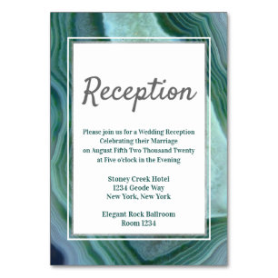 Green Geode Agate Reception Accomodation Table Number