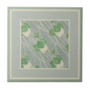 Green Geometric 1915 Hannah Borger Overbeck Tile