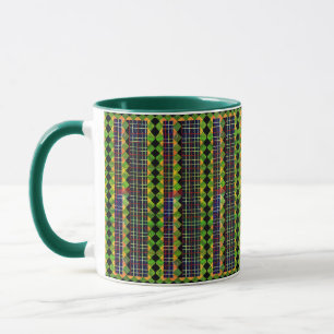 Green Geometric Background Mug