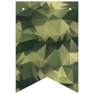Green Geometric Camouflage. Camo your Bunting Flags