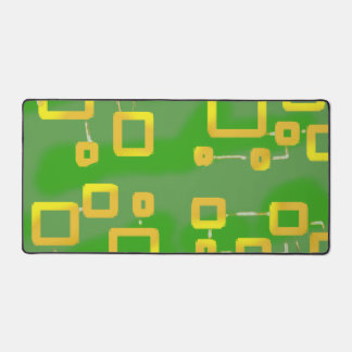 Green Geometric Desk Mat