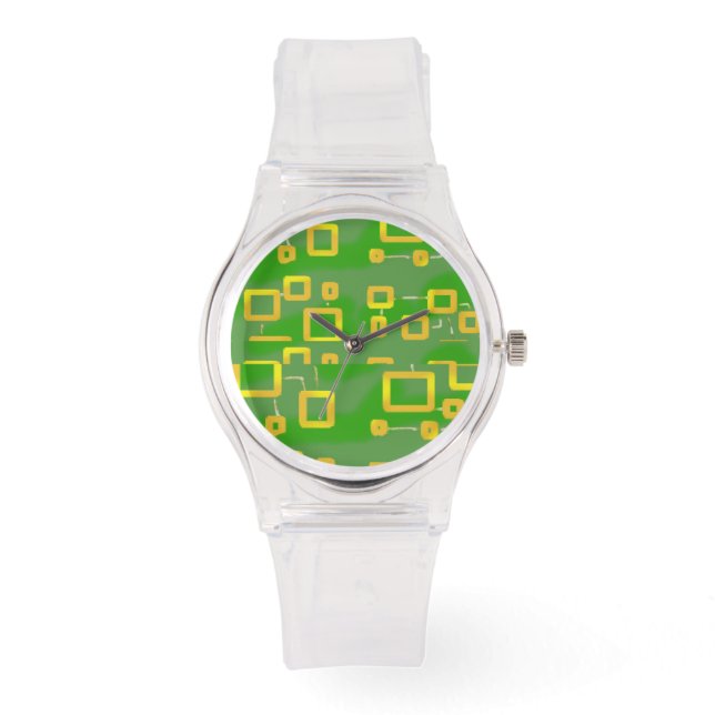 Green Geometric eWatch Watch (Front)