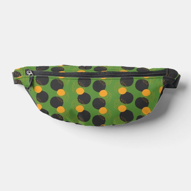 Green Geometric Fanny Pack (Lay Down)