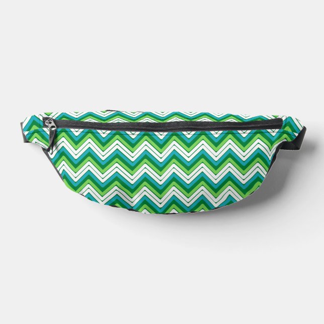 Green Geometric Fanny Pack (Lay Down)