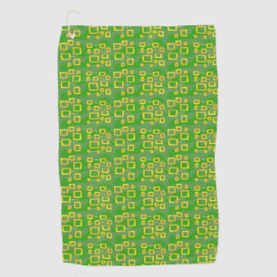 Green Geometric Golf Towel