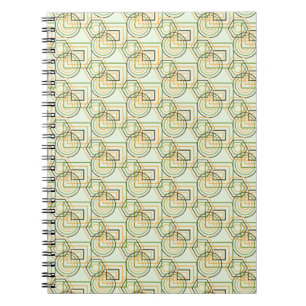 Green Geometric Pattern Notebook