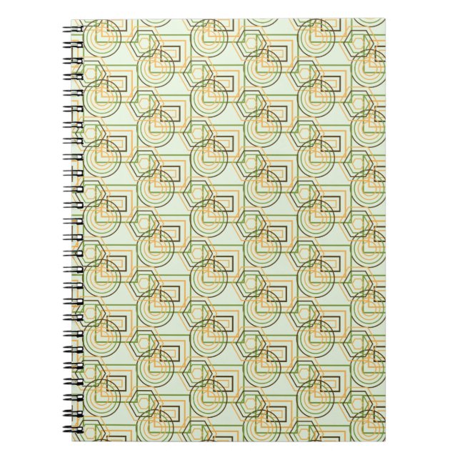 Green Geometric Pattern Notebook (Front)