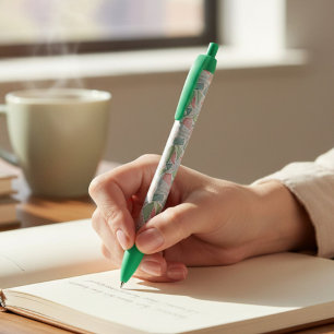 Green Geometric Patterned Pen