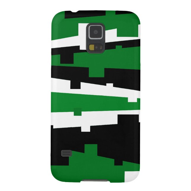 Green Geometric Striped Case-Mate Samsung Galaxy Case (Back)