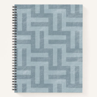 Green Geometric Stripes Notebook