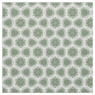 Green Geometry Mandala Fabric