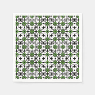 Green Geometry Pattern Napkin