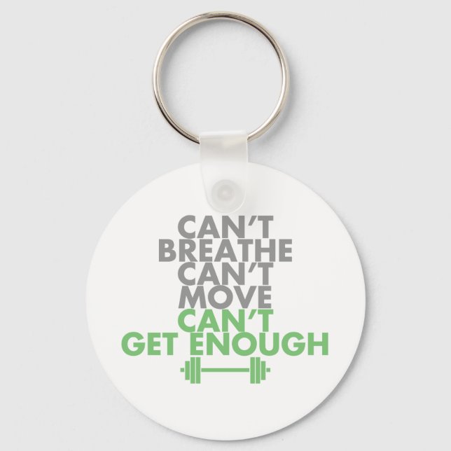 Green "Get Enough" Keychain (Front)