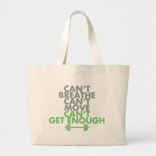 Green "Get Enough" Large Tote Bag