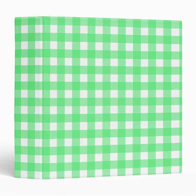 Green gingham binder (Front/Spine)