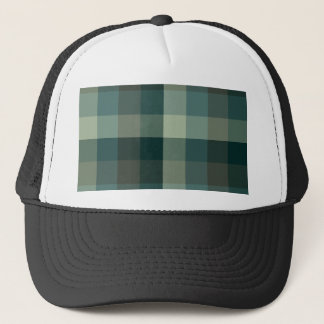 Green Gingham Check Plaid Design  Trucker Hat