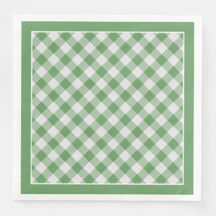 Green Gingham Checks Pattern For All Occasions Napkin