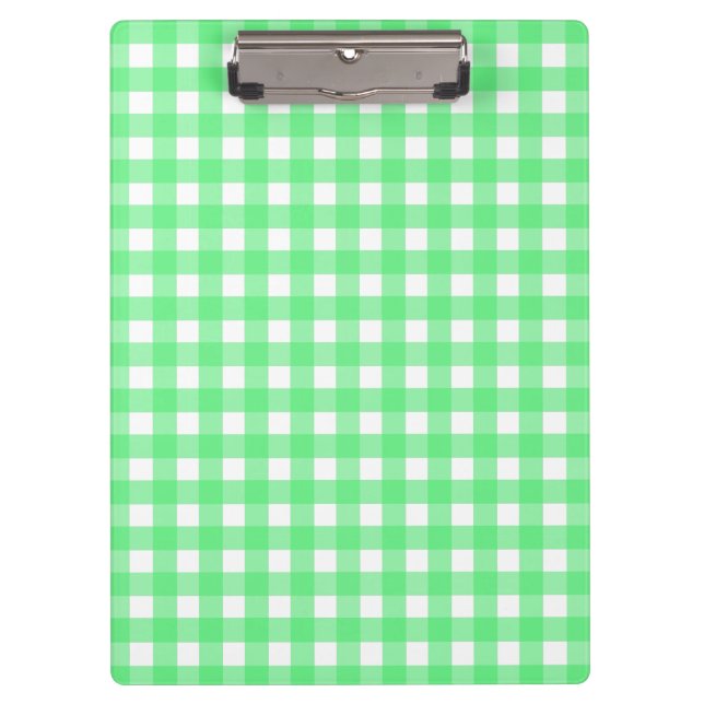 Green gingham clipboard (Front)