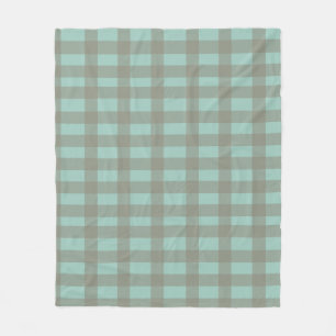 Green Gingham Fleece Blanket