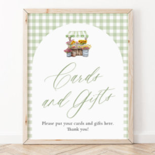 Green Gingham Fresh Off The Market Cards and Gifts Poster