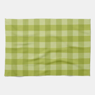 Green gingham kitchen towel