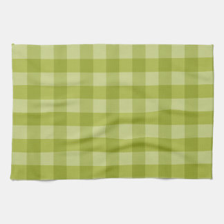 Green gingham kitchen towel