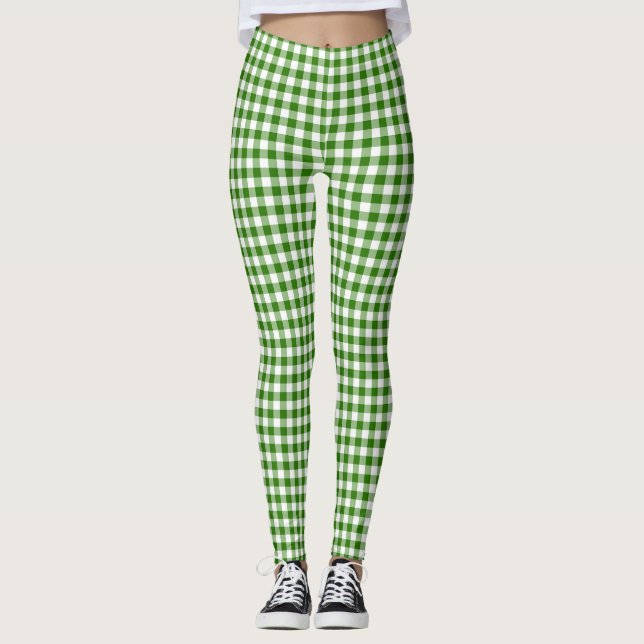Green Gingham Leggings (Front)