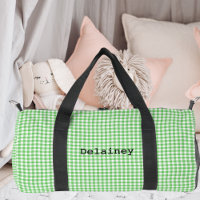 Green Gingham Name Matching Newborn Hospital