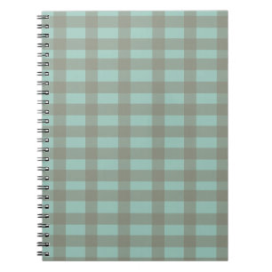 Green Gingham Notebook