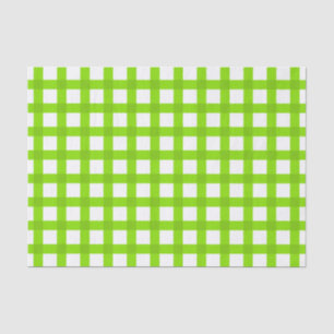 Green Gingham Pattern Tissue Paper