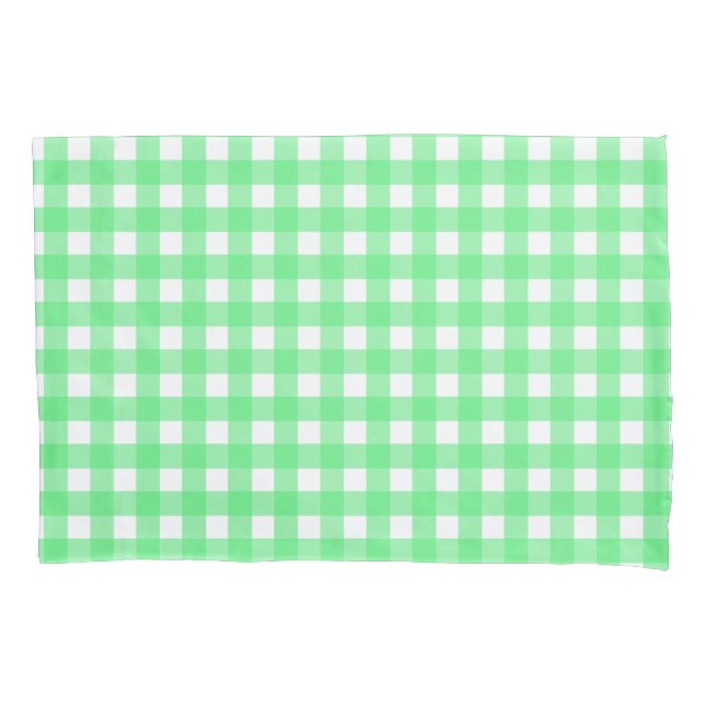 Green gingham pillowcase (Front)