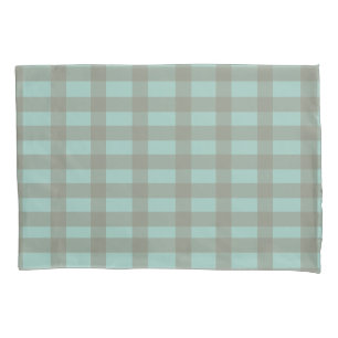 Green Gingham Pillowcase