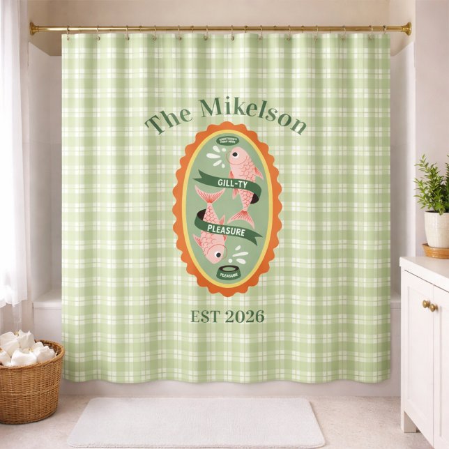 Green Gingham Sardines Custom Family Name (Creator Uploaded)