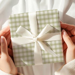 Green Gingham Wrapping Paper<br><div class="desc">This charming wrapping paper features a soft sage green and white gingham pattern, offering a classic, yet delicate look. Ideal for adding a sweet, cozy touch to gift wrapping for birthdays, baby showers, or any special occasion. The subtle colour scheme and timeless plaid design make it a versatile choice, blending...</div>