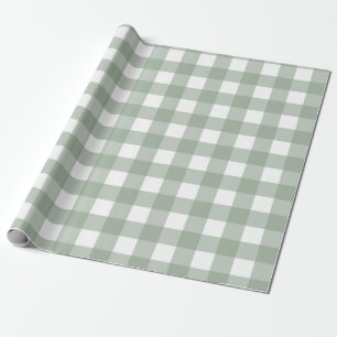 Green Gingham Wrapping Paper Checkered Gift Wrap