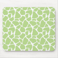Green Giraffe Print Mousepad