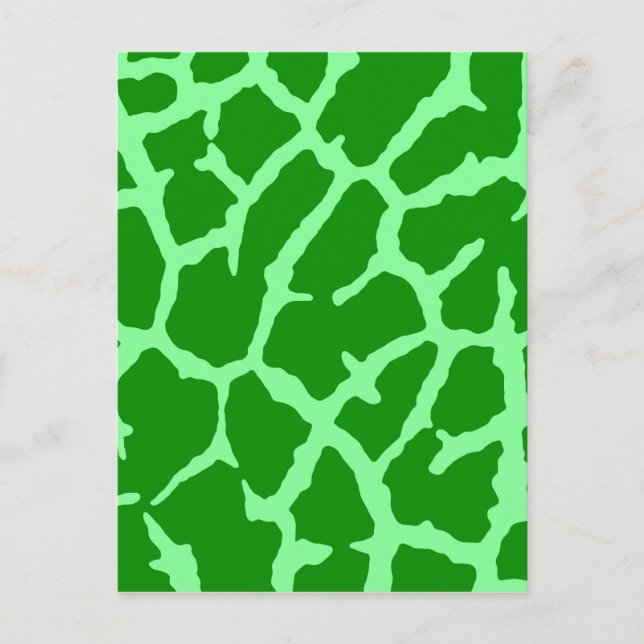 Green Giraffe Print Postcard (Front)