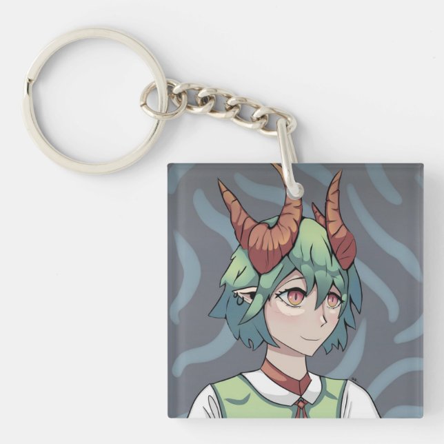 Green Girl Keychain (Front)