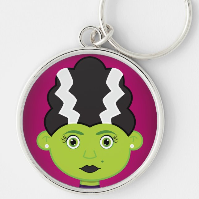 Green girl monster keychain (Front)