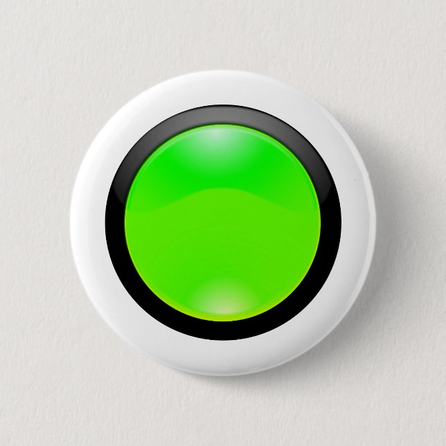 Green Glass 2 Inch Round Button (Front)