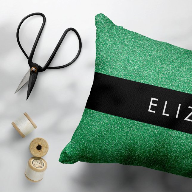 Green Glitter, Glitter Background, Your Name Pillowcase (Creator Uploaded)