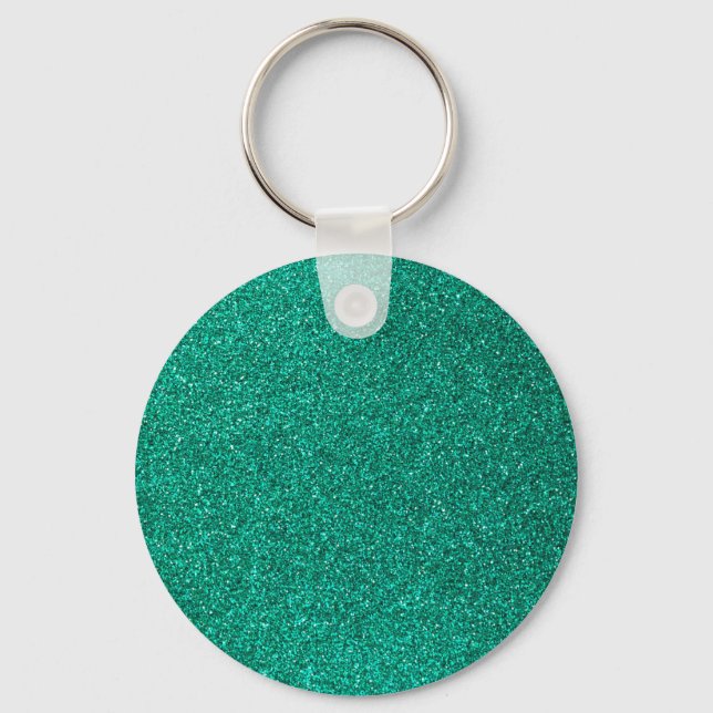 Green Glitter Keychain (Front)