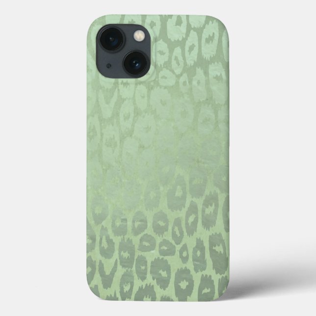 Green Glitter Leopard Texture  Case-Mate iPhone Case (Back)
