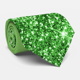 Green Glitter Necktie