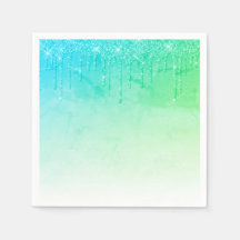 Green Glitter Ombré Glam Sparkles Pretty Party