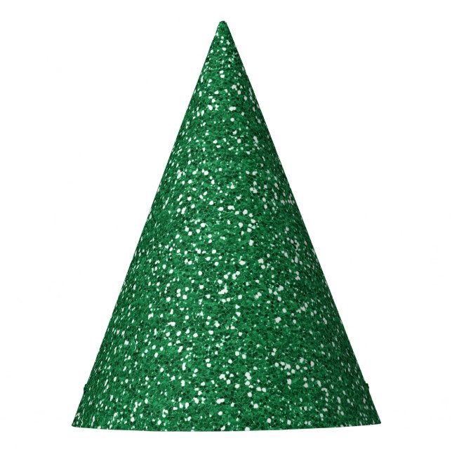 Green Glitter Party Hat (Front)