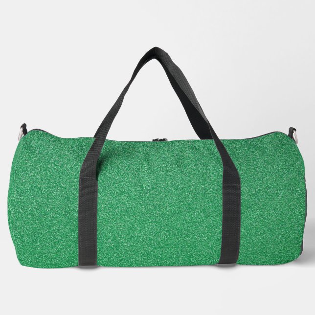 Green Glitter, Sparkle, Glitter Background Duffle Bag (Front)
