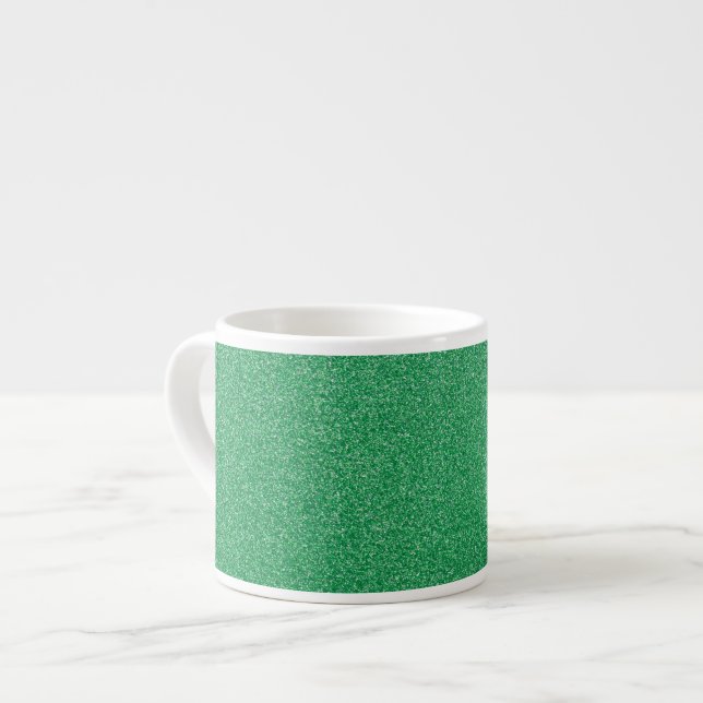 Green Glitter, Sparkle, Glitter Background Espresso Cup (Front Left)