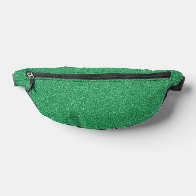 Green Glitter, Sparkle, Glitter Background Fanny Pack (Lay Down)
